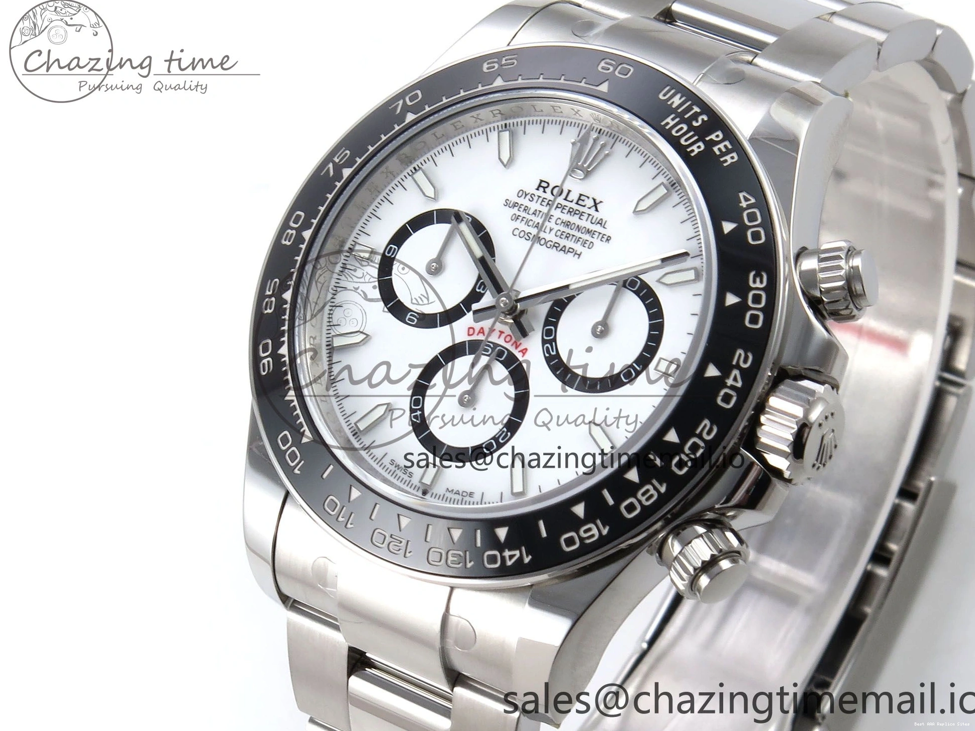 AAA Replica Watches SS SA EWEF 126500 Best White Dial Youthful Bracelet on Steel 1181 Edition Daytona 1:1 904L 0106